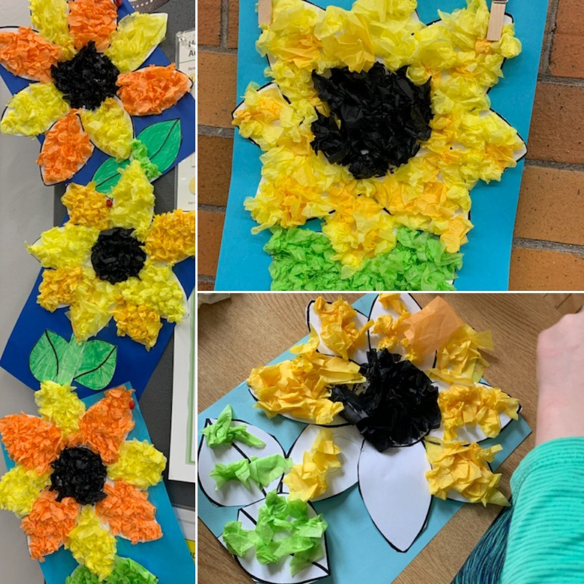 The primary students <a href="/JeanneSauveFIPS/">Jeanne Sauvé FIPS</a> wanted to show their support for our Ukrainian friends all throughout <a href="/TVDSB/">Thames Valley DSB</a> and the world by making sunflower art (the national flower of the Ukraine) #spreadlove #StandingWithUkraine
