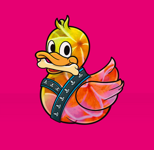 justsavini's tweet photo. minted @FFloateesNFT got a Hawaii skin with a punk vest. looks like a true degen duck! lfg! https://t.co/sF0s8rHPVE