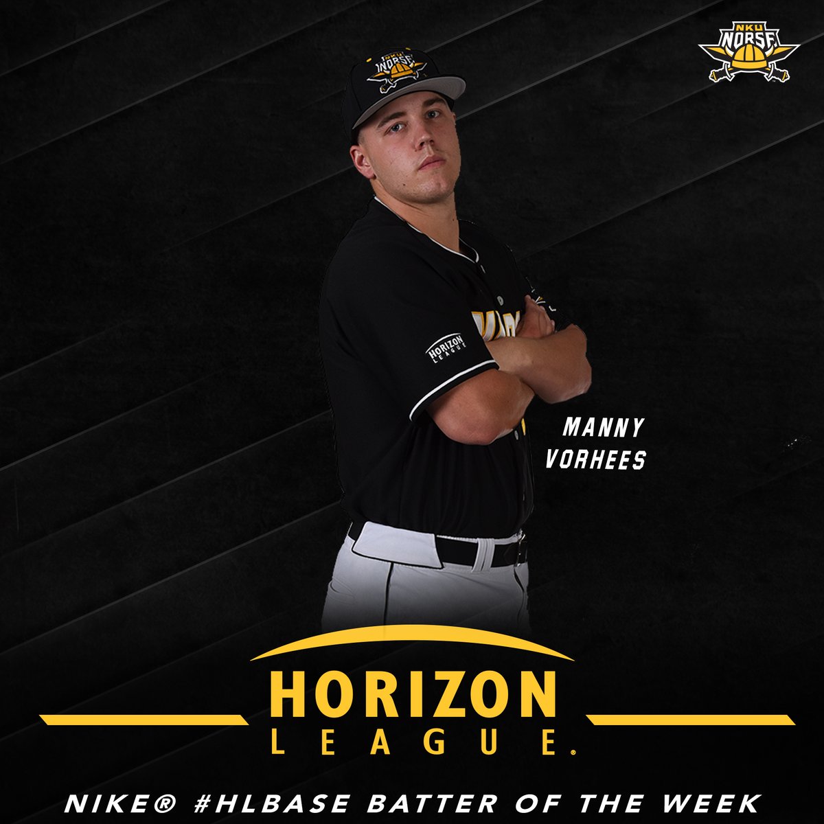 Congratulations to Manny Vorhees being named the Nike #HLBASE Batter of the Week!!

🔗 | bit.ly/35glIf1
#NorseUp