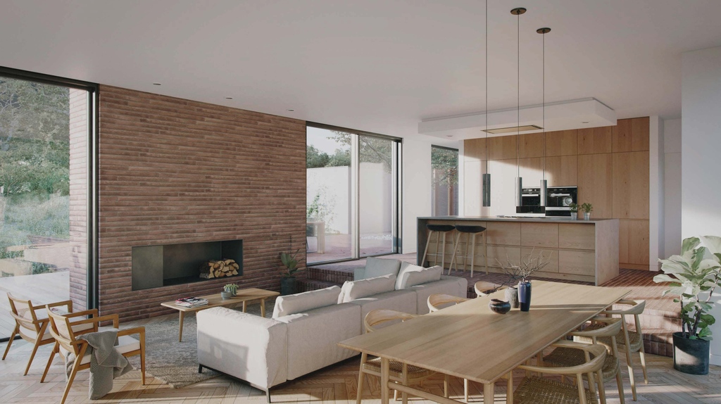 Shanks⁠ house⁠
Living area⁠

Project Status - On site⁠

Architect - Adam Knibb Architects⁠
Renders - @numa_arq⁠

#adamknibbarchitects #architecture #architect #riba #contemporaryhouse #modernhouse #homedesign #parquet #designinspiration #brick #architecturelovers