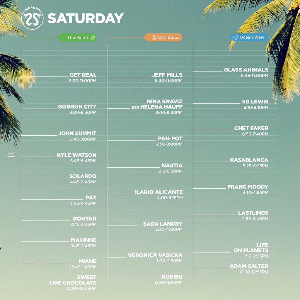 CRSSD Festival 2022 schedule 