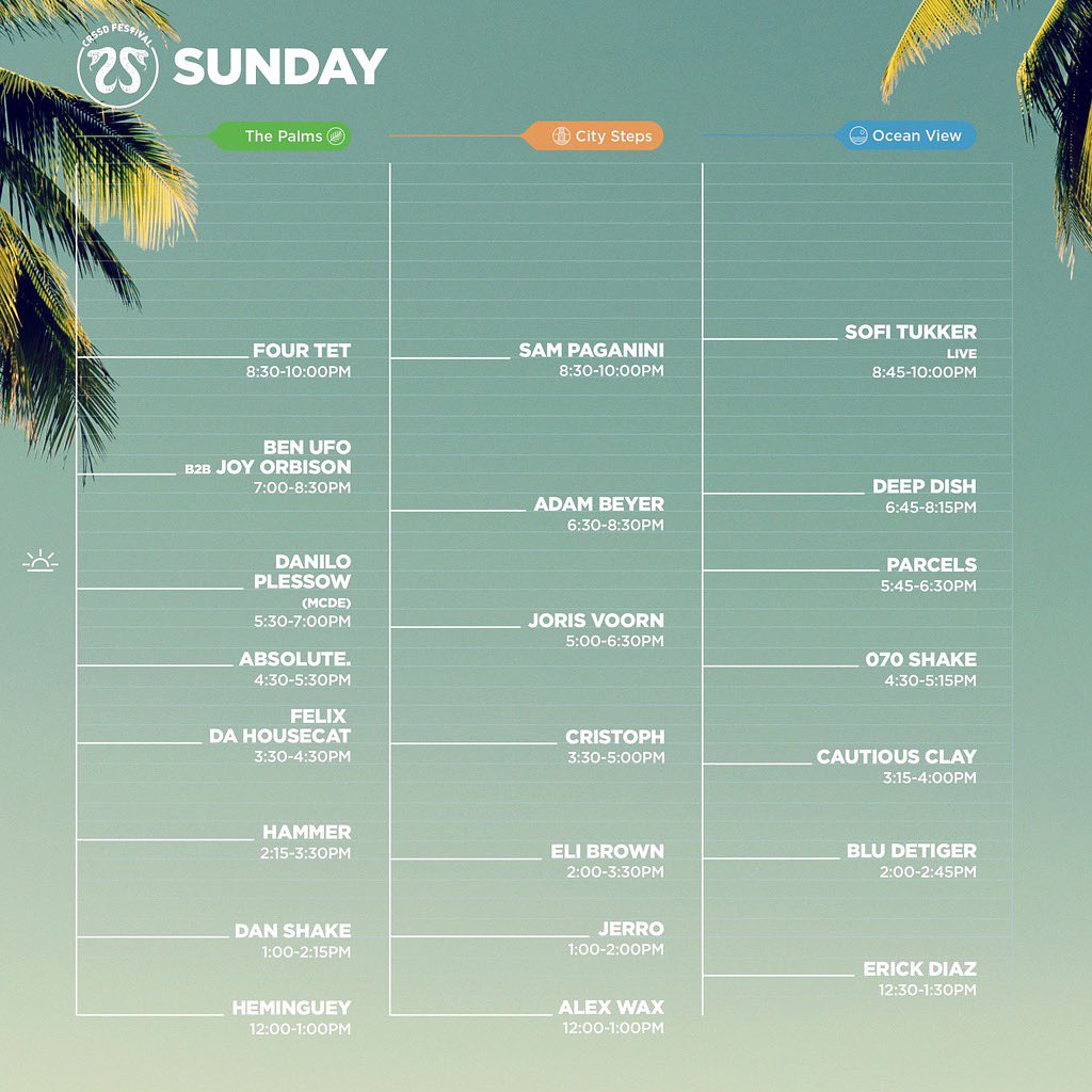 CRSSD Festival 2022 schedule 