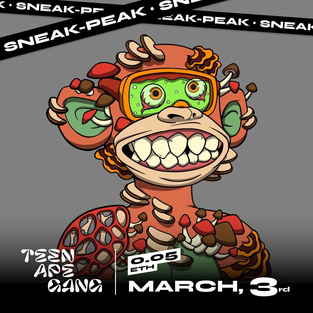 TeenApeGang's tweet image. New Mutant Sneak peek!

Follow + ♥️ and Join discord.gg/dMckyBnPdk

— Daily Giveaways
— Daily VIP Spots raffle

#NFTs #NFT #NFTCommunity #NFTartist #nftcollectors #NFTGIveaway