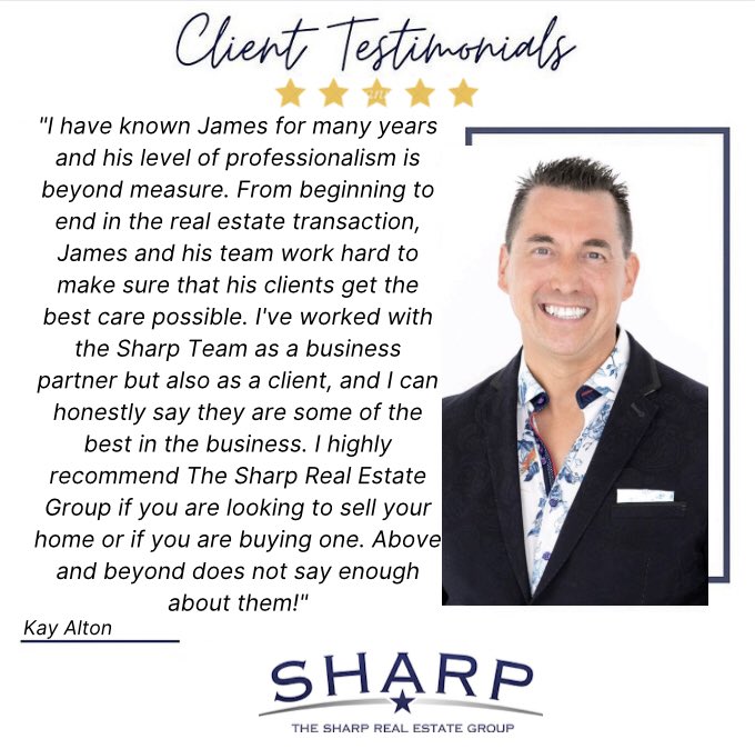 JamesSharp123's tweet image. Thank you Kay for your kind words! #TestimonialTuesday
