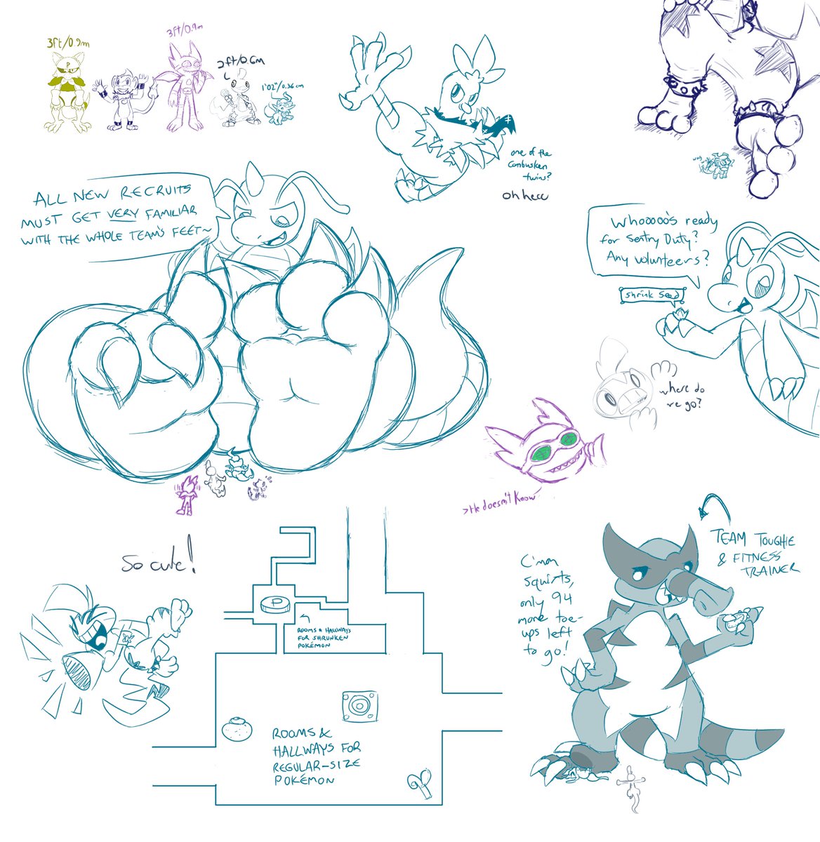 minikit_jun's tweet photo. Some Drawpiles I did with friends in February
ft. @watchout4dragon 
@soto_xxxandros 
@Shiki_Shaka
@NBoudiouAD 
&amp; 2 others whose twitter handles i can't seem to find (will reply to this when/if i find🙏)

but anyways, yeah. i like to draw feets and being small at them~ https://t.co/KrjyLDMyPI