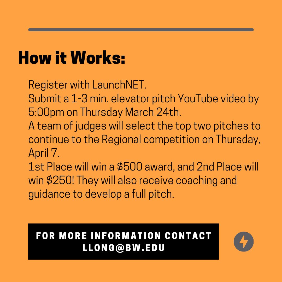 Presenting IdeaLabs! If you have a business or venture idea and want the opportunity to pitch it to a panel of experienced judges, then this is for you! The winner and runner up have the chance to earn prize money! Email LLong@bw.edu for more information! #idealabs #LaunchNET