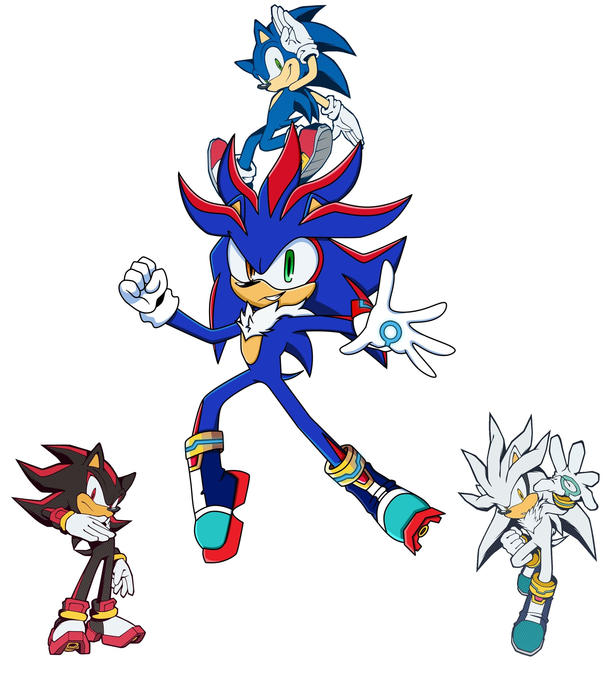 Fusión Sonic y Shadow  Sonic and shadow, Sonic fan art, Sonic art