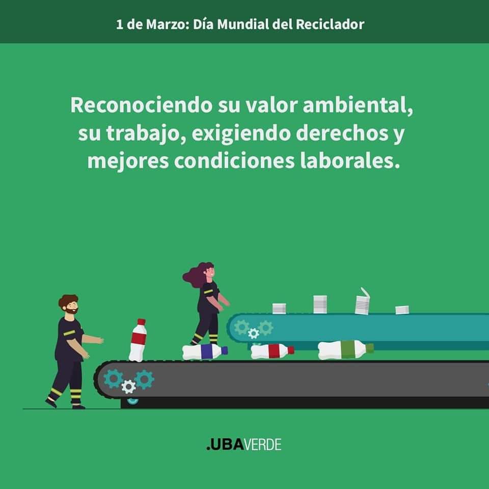 UbaVerde's tweet photo. 1 de Marzo, día mundial del Reciclador ♻️
@ReichAlejandra
#UBA_ar #rectoradoUBA #SeubeUBA #UBAExtension #UBAverde
#UBAenaccion https://t.co/Oj0vLdLrh2
