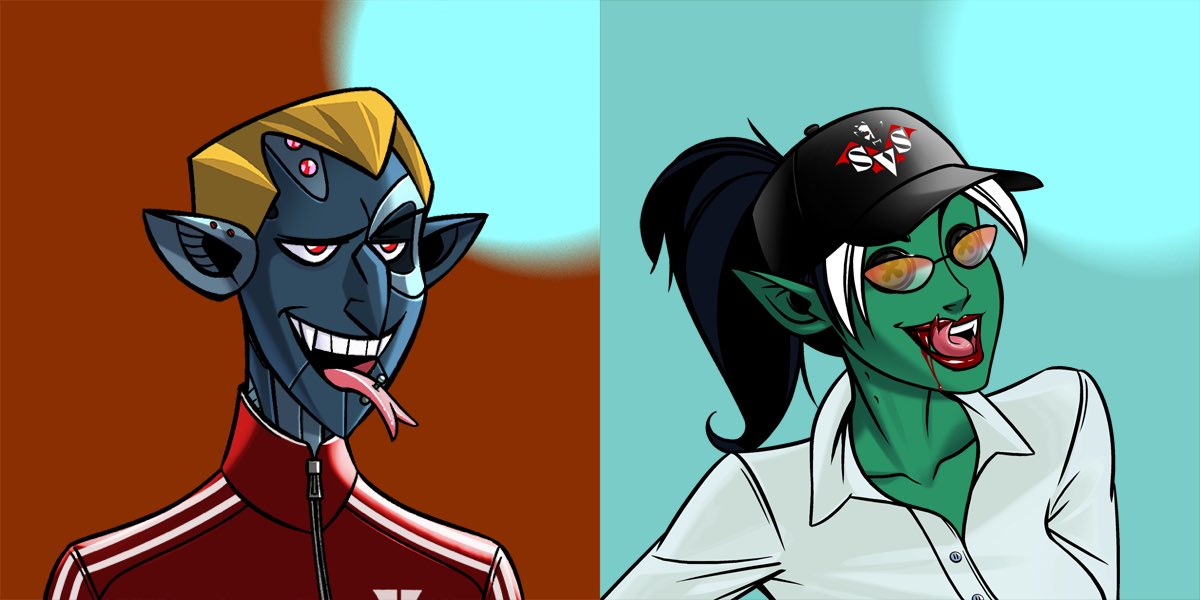 My vamps got their matches ❤️ and I got an extra vampiress pre reveal that turned out to be rank 584 🤌 Can’t wait to learn more about the vamp ladies <a href="/SVSNFT/">Sneaky Vampire Syndicate</a> #SVSVampiress #svs #svsnft #nftcollector #NFTCommunity #nftart #nft opensea.io/collection/sne…