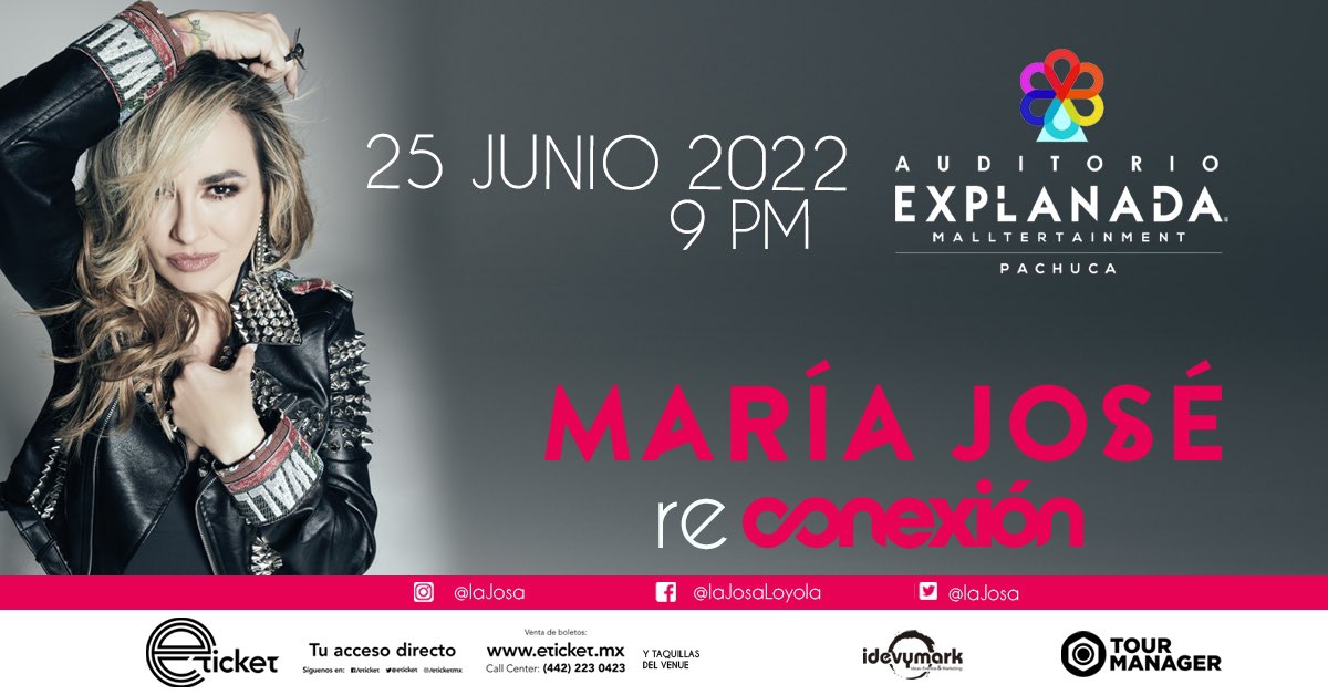 lajosa's tweet photo. ¡¡¡#JosaFamilia estoy muy feliz 😃de anunciarles que el próximo 25 de junio estaremos haciendo #Reconexión 🔌 en #Pachuca !!!
🎫 -> https://t.co/0MngWTuOEx https://t.co/wEWsBKUTEV