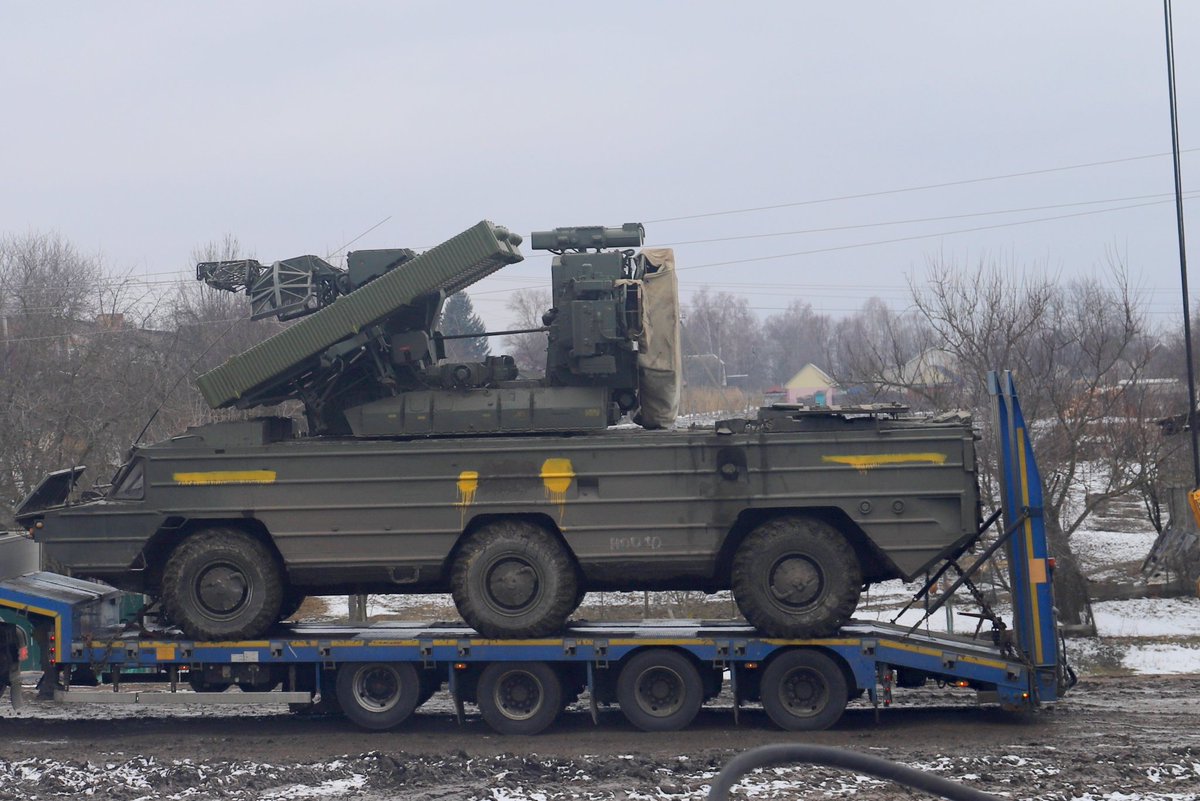 PolymarketIntel's tweet photo. #Ukraine: Apparently a local transport company helped the Ukrainian Army recover two 9K33M3 Osa-AKM systems recovered from the Russian Army. https://t.co/ywh5bNCjiZ
