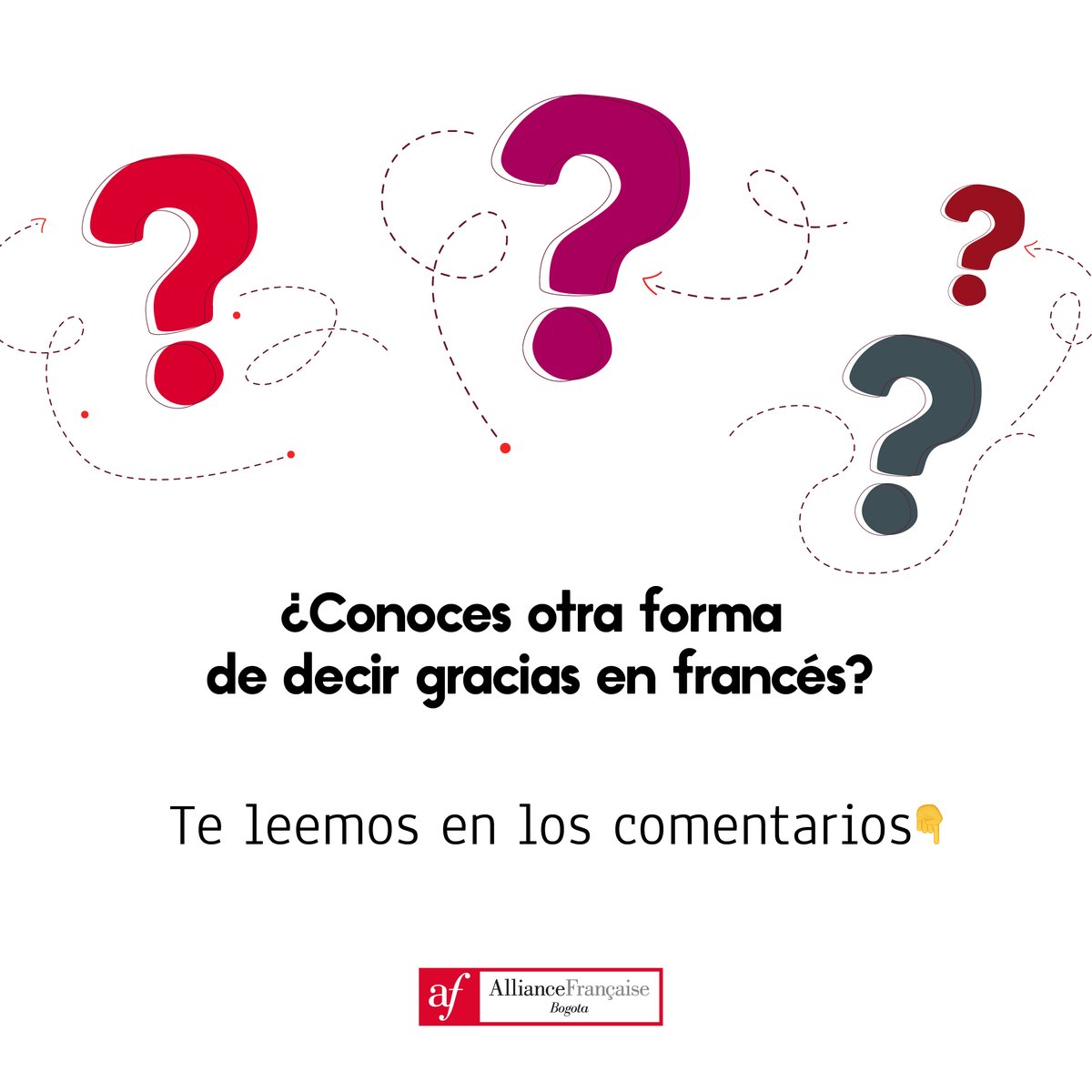 AFBogota's tweet image. 🇫🇷 Te enseñamos otras formas de decir &apos;&apos;merci&apos;&apos; en francés.

- Je te remercie/trad. Te agradezco
- Merci pour ton aide /trad. Gracias por tu ayuda
- Merci infiniment ! /trad.  ¡Muchísimas gracias!

#AprendeUnNuevoIdioma #VocabularioEnFrances #CursosFrances #AFB