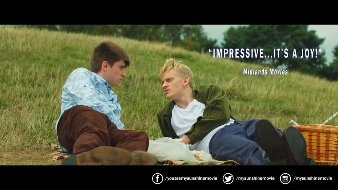 MySunshineMovie's tweet photo. Thanks to @MidlandsMovies @UKFReview for their kind, positive @MySunshineMovie reviews! So happy for this fantastic cast and crew! #film #Filmmaking #Filmmaker #LGBTQ #LGBTQIAforall #LGBTQI #queerart #MovieReview #gay https://t.co/QZLzvxLan8
