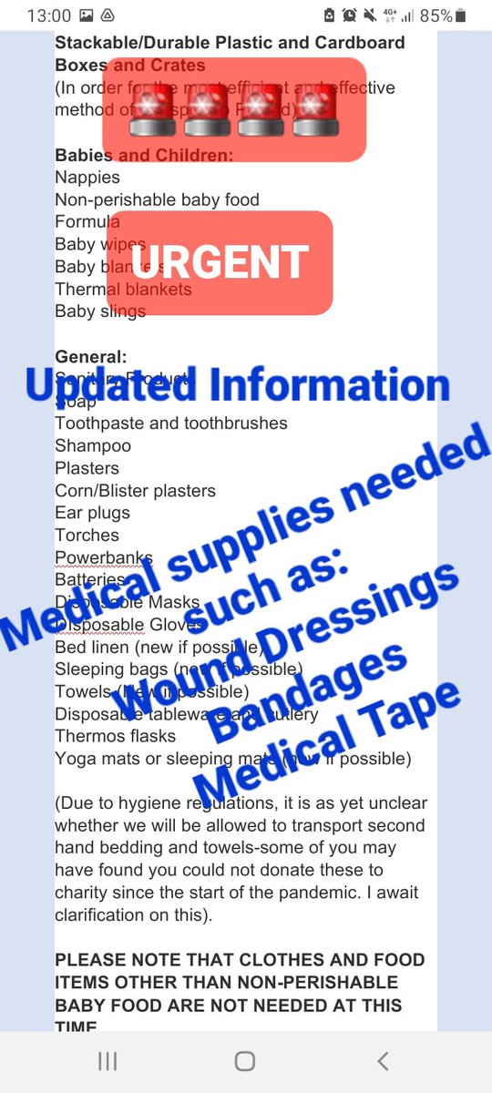 BrayLoreto's tweet image. 🇺🇦 U P D A T E 🇺🇦

Medical supplies such as bandages, medical tape, wound dressings needed.

#Bray
@BrayPicks 
@bray_ie
