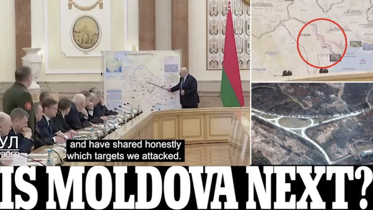 DailyMail's tweet photo. Has Lukashenko accidentally revealed MOLDOVA will be invaded next? Belarus dictator stands in front of detailed map https://t.co/GNurMJCzZT https://t.co/nDnDMODKbc