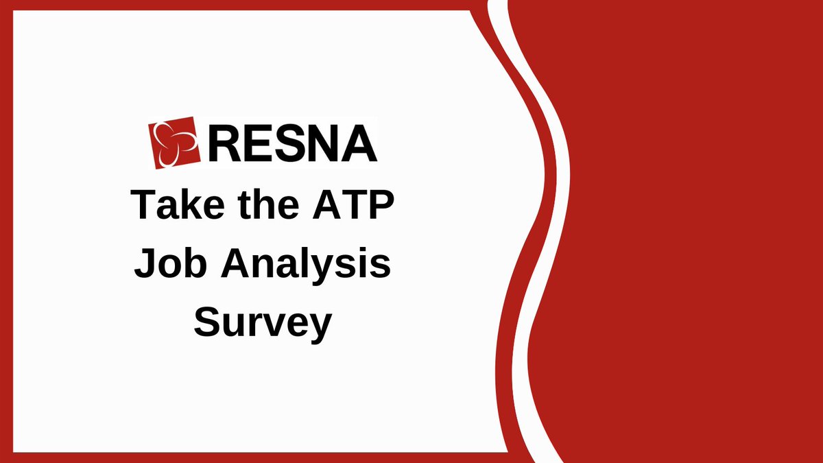 Do you work in the Assistive Technology Industry? RESNA is conducting a job analysis for the Assistive Technology Professional (ATP) Certification program and we need your input! 

survey.prometric.com/jfe/form/SV_4U…