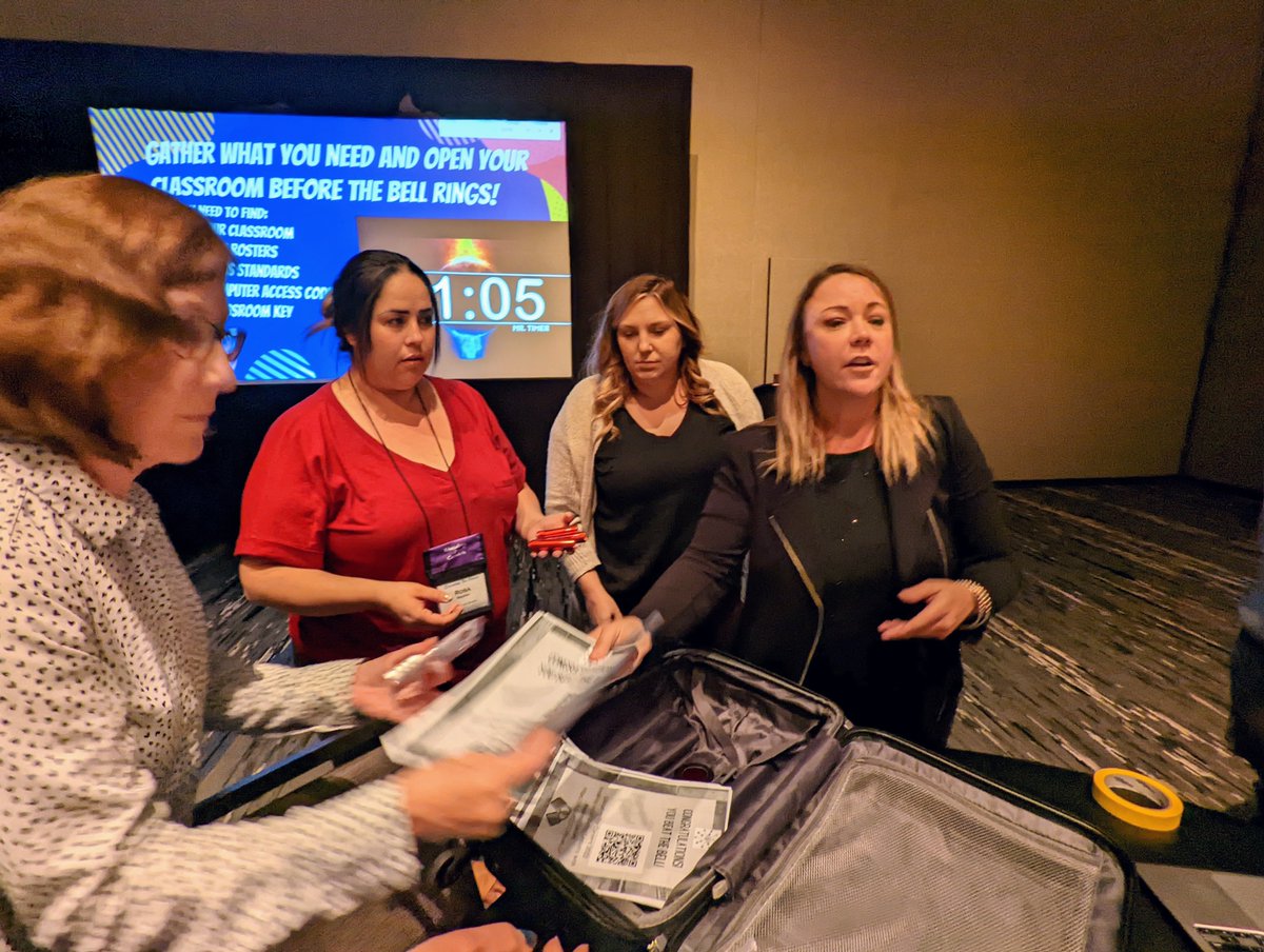 StacyKTweets's tweet photo. Wow, standing room only in the 2020 #Educating4Careers "Breaking Out of Boring Lessons Through Games &amp; Puzzles" session with @BOUSDCTE's Brandi Augustine &amp; @CTEsausd's Edwin Vazquez! The energy &amp; excitement was palpable! #BetterTogether #CTEMonth #AllMeansAll #CTE #WeAreSAUSD https://t.co/yHrVKBqyxC