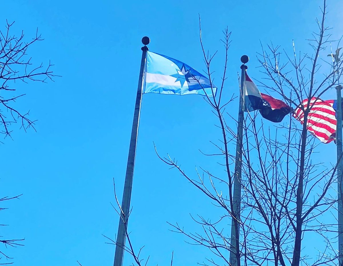 nat_murdock's tweet photo. Celebrating a brand new @CityofSgf flag today and honoring the retiring flag. A real life episode of Fun with Flags! #supportSPS #loveSGF https://t.co/AL9SjEOmNu