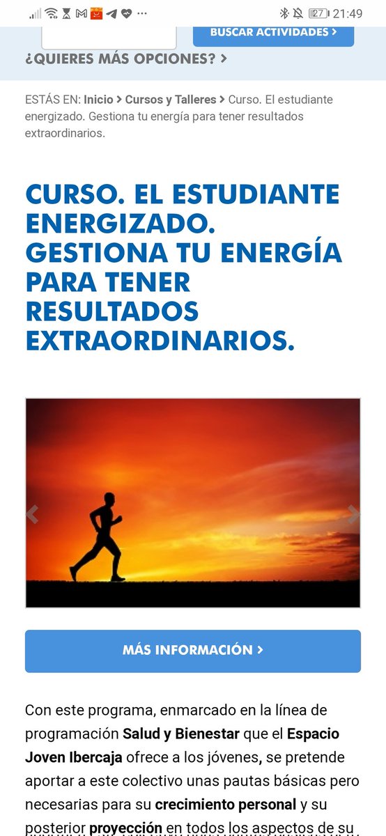 Mañana comenzamos el curso ESTUDIANTE ENERGIZADO!!! Desde mañana al mes de Junio tendremos todos los miercoles a los mejores profesionales de cada area de la gestión de la energía. Estais invitados!!! <a href="/RaLuzon/">Raúl Luzón</a> <a href="/alexlamatrainer/">Alex Lamata. Trainer</a> <a href="/Podoactiva/">Podoactiva</a> <a href="/ClinicaPodium/">PODIUM</a>