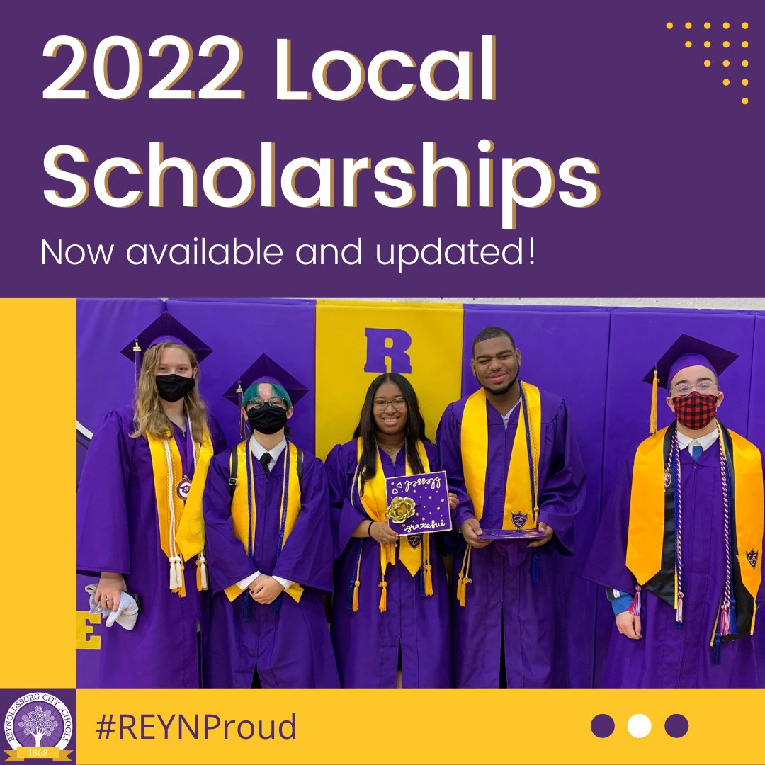 🎓 We are happy to announce that our 2022 Local Scholarship page has been updated! To see what is available or to apply, visit: tinyurl.com/2p8nc3wx. This list will be updated as more scholarships become available so make sure to check back often! #REYNProud