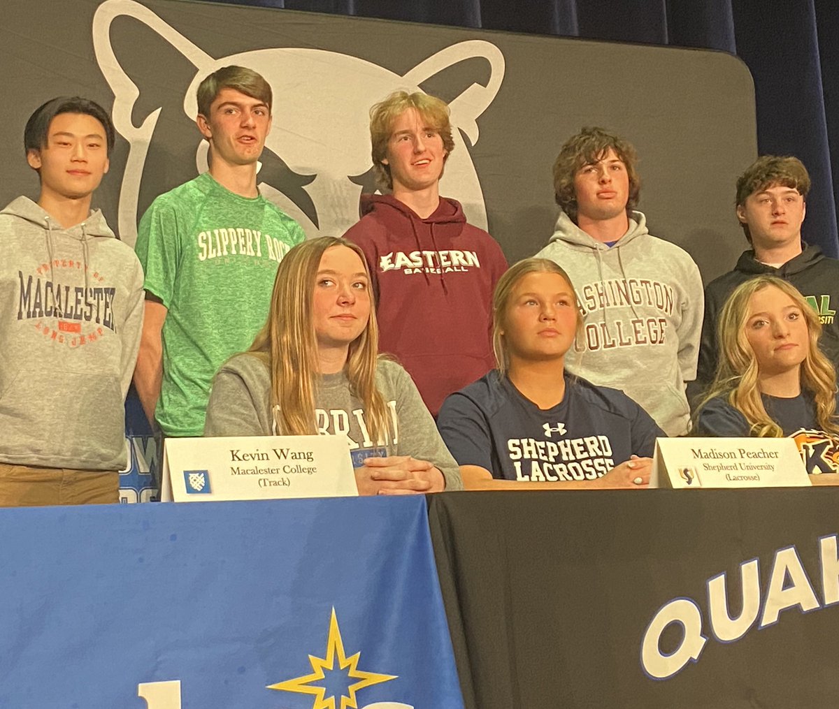 Congratulations to these eight QCHS seniors honored today at our first college signing ceremony. Good luck with your athletic pursuits in college! #Pantherpride. @BillHarner <a href="/SOLsports/">SOLsports</a> <a href="/QCSDnews/">QCSD News</a> <a href="/OfficialQCHS/">Quakertown Community High School</a>