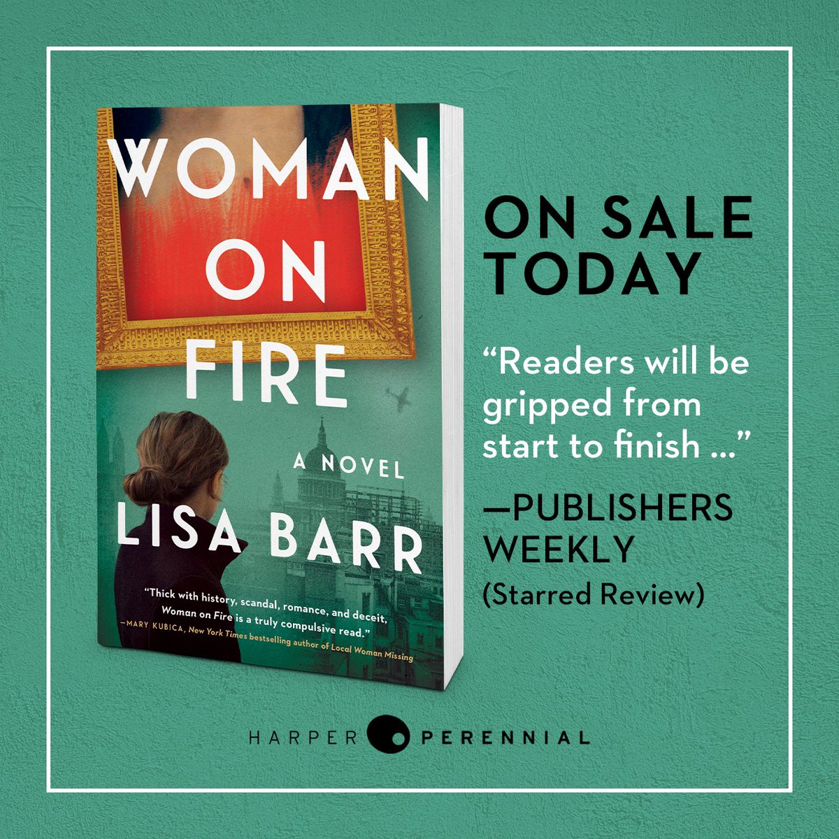 AimeeAgresti's tweet photo. Happy pub day to the fabulous @LisaBarr18 and WOMAN ON FIRE! 📚Can't wait to read this twisty historical thriller--stolen art, secrets, lies, fiery heroines and villains! PLUS: Sharon Stone is starring in the film adaptation!! 🤩  https://t.co/kFnjis8v9i https://t.co/cDZZkhXReW