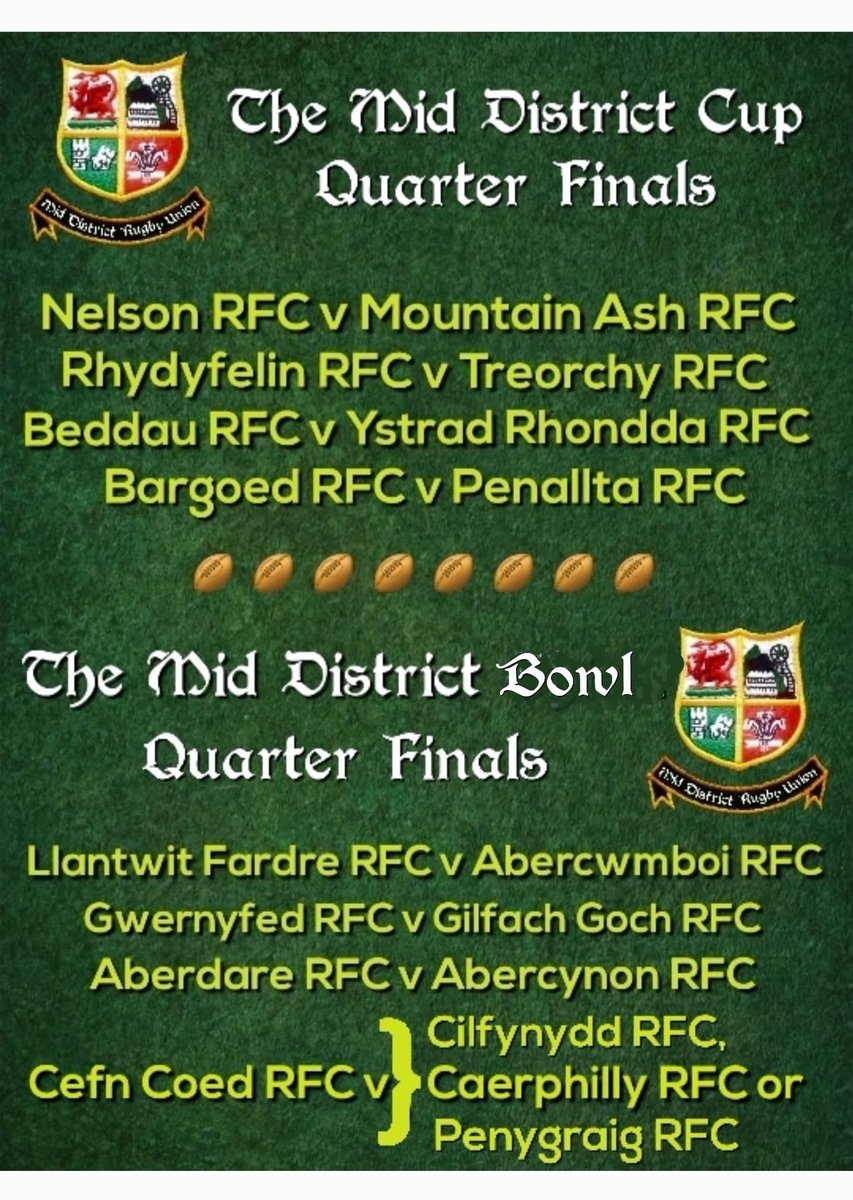 middistrictru's tweet photo. Some great games drawn in the Cup &amp; Bowl, good luck to all teams involved🏉🏉 https://t.co/0ldbgdg8oI
