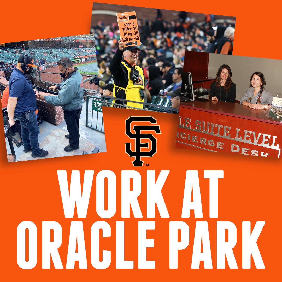OracleParkSF's tweet photo. Be A Giant, Work at Oracle Park. Attend a virtual job fair this Thursday to learn about employment opportunities that @SFGiants offers to our local community. The event partners with City of San Francisco.
Learn more π https://t.co/xXIvYx4Qgi
#hiresf #sfeconomy #hiringlocal https://t.co/16Uf13cHxY