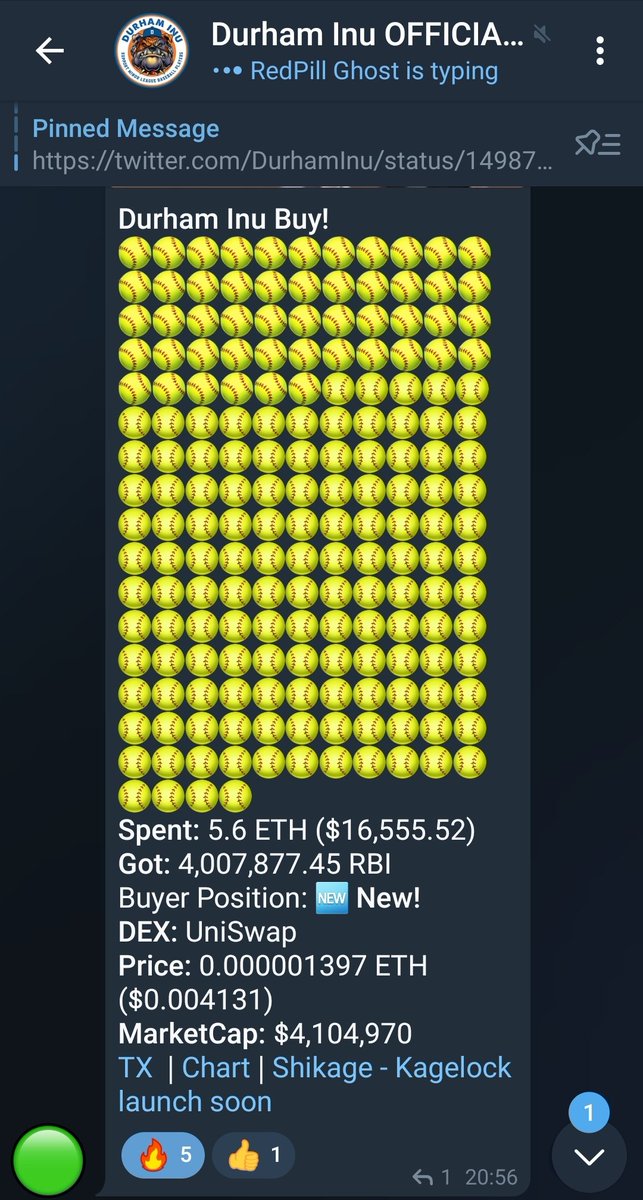 shitcoinooor's tweet photo. 5.6 $ETH buy coming in and currently sitting at 4 Mill market cap. @DurhamInu is gonna be the next big mover, if you missed $MRI then don't miss out on $RBI. $250k in the marketing wallet . Early!!!🚀🚀 https://t.co/gq3MTfG45J