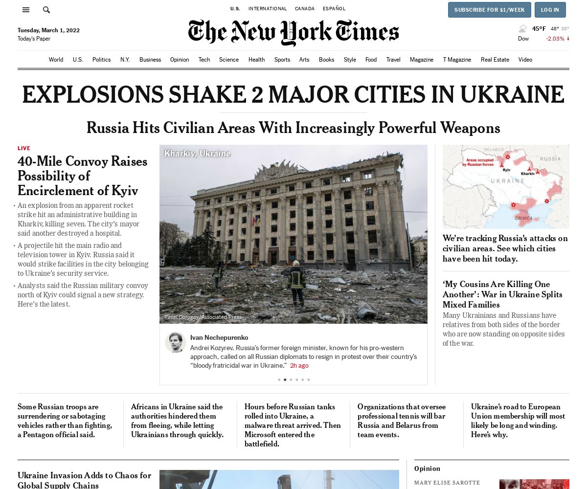 EXPLOSIONS SHAKE 2 MAJOR CITIES IN UKRAINE