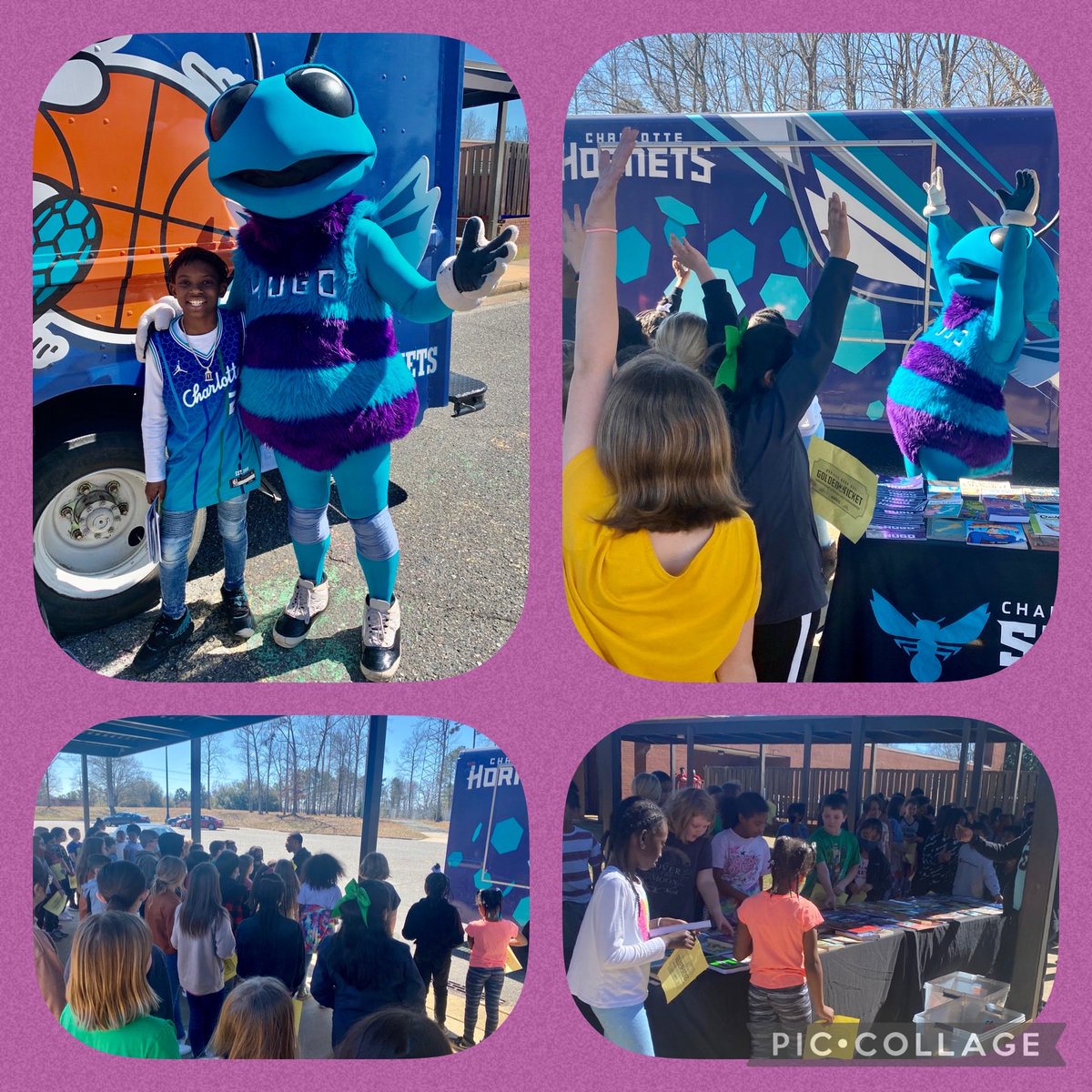 MWSmith5of6's tweet photo. Thank you @HornetsPR and @HugoTheHornet for a FANtastatic afternoon with our @MtGallantElem Knights! Our kids are ready for the #READ21 Challenge! https://t.co/vuFEonBFgY