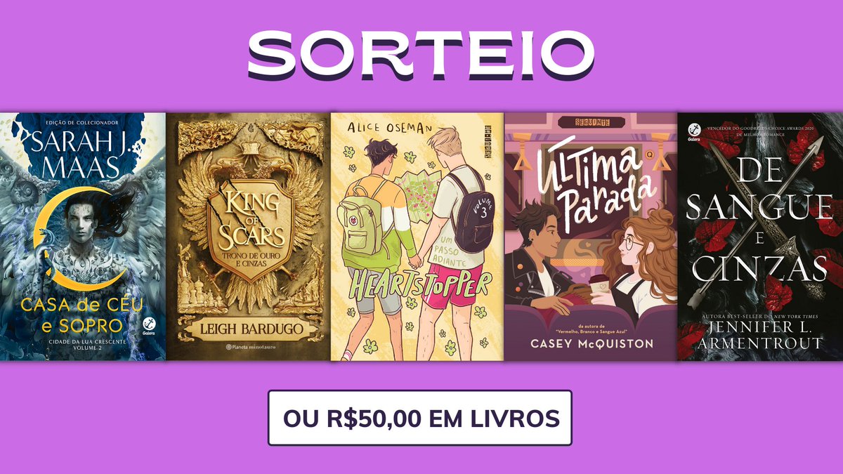 promohunters_'s tweet photo. 🚨 SORTEIO 🚨 

🏆 Prêmio: 1 dos livros da imagem ou R$50 em livros

Siga as regras:
⚠️ Seguir @promohunters_ e @savepromos
⚠️ Dar RT nesse tweet

O resultado sai no dia 15/03. Boa sorte! https://t.co/P8SBRD1NzJ
