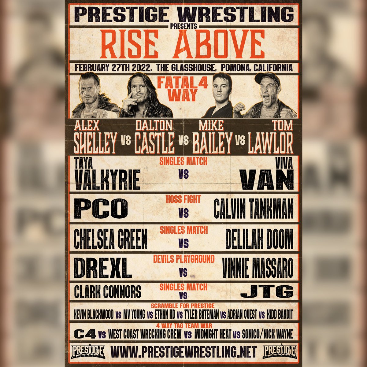 WrestlePrestige's tweet photo. Now available on IWTV - #PrestigeRise

Link: https://t.co/gFGteLynTQ

2/27/2022
Pomona, California
@theglasshouse 

*There were several issues that hampered the filming &amp; quality of this event, this is the best available version available. We will do better in the future* https://t.co/IuUZl0wF61