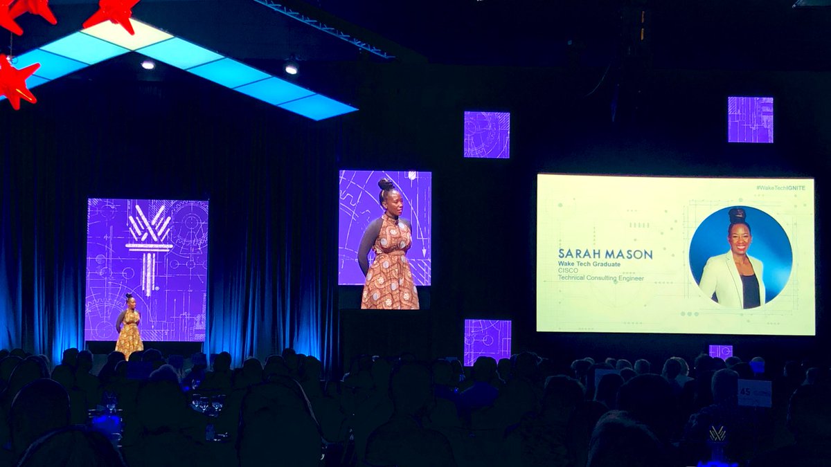WTCCFoundation's tweet image. “I’m excited about @WakeInvestWomen because it will give women like me – regardless of age or background – the opportunity to learn from and work with other women. Thank you for helping us build our careers!” Sarah Mason, WTCC Grad &amp;amp; @Cisco Employee #WakeTechIGNITE @waketechcc