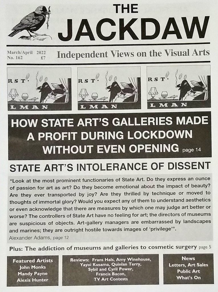 tottenhamarts's tweet image. Our classes get a full page mention in the latest edition of The Jackdaw.
Featured drawings are by regulars Jo and David of models @steveritterlife &amp;amp; @spiritedbodies.
