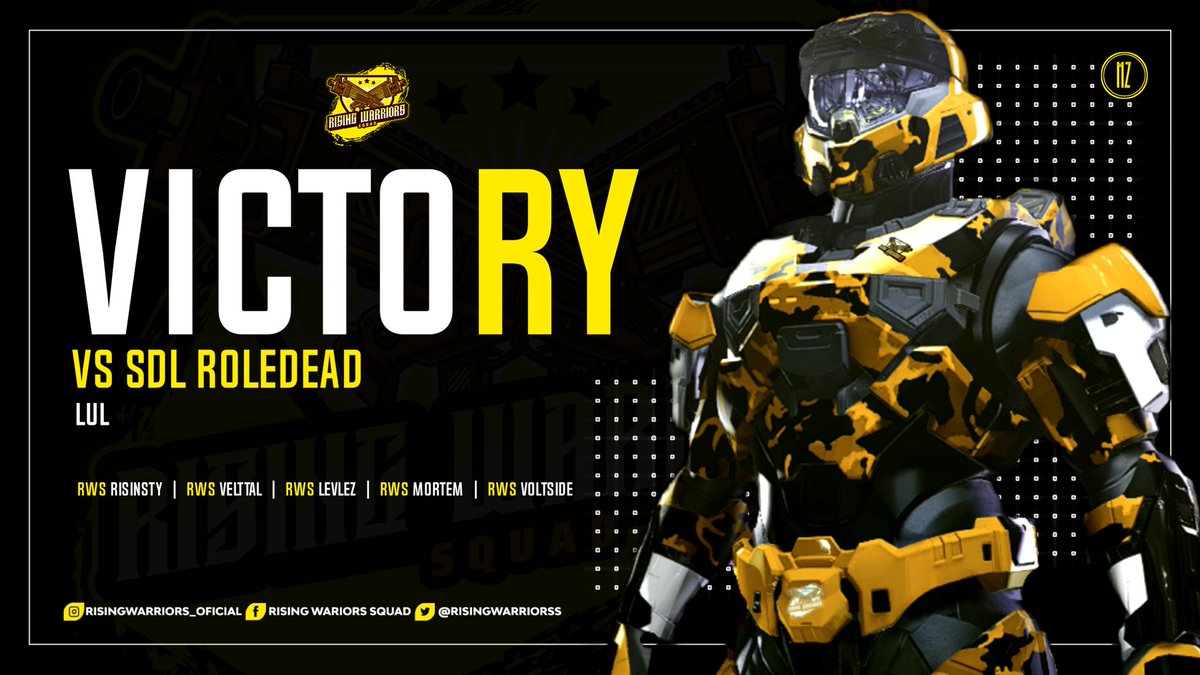 ¡¡Victory!! 💛

Today, our team gave us the victory 2-0 against <a href="/SportsSdl/">SDL E-SPORTS</a> on the <a href="/LigasUnidas/">Ligas Unidas de Latinoamerica</a> league. 

Congratulations team
-<a href="/Risinstyle/">Risinstyle 🇲🇽</a>
-<a href="/MQRTEM/">Abdiel</a>
-<a href="/Veltal_/">Veltal</a>
-<a href="/anconaaa_/">Mario-neta</a>
-<a href="/TheWarriorCesar/">TheWarriorCesar</a>

Desinger: @Samhz9 💛

#GoRWS 💛