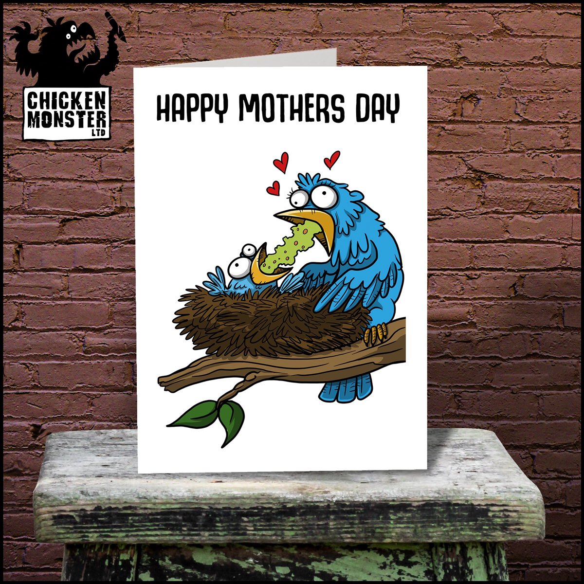Check our our most recent card designs!  Aren’t you grateful we’re not birds!!!    chickenmonsterstore.co.uk