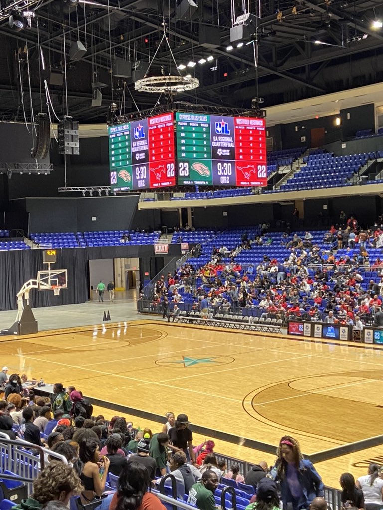 Cy Falls up at half 23-22.