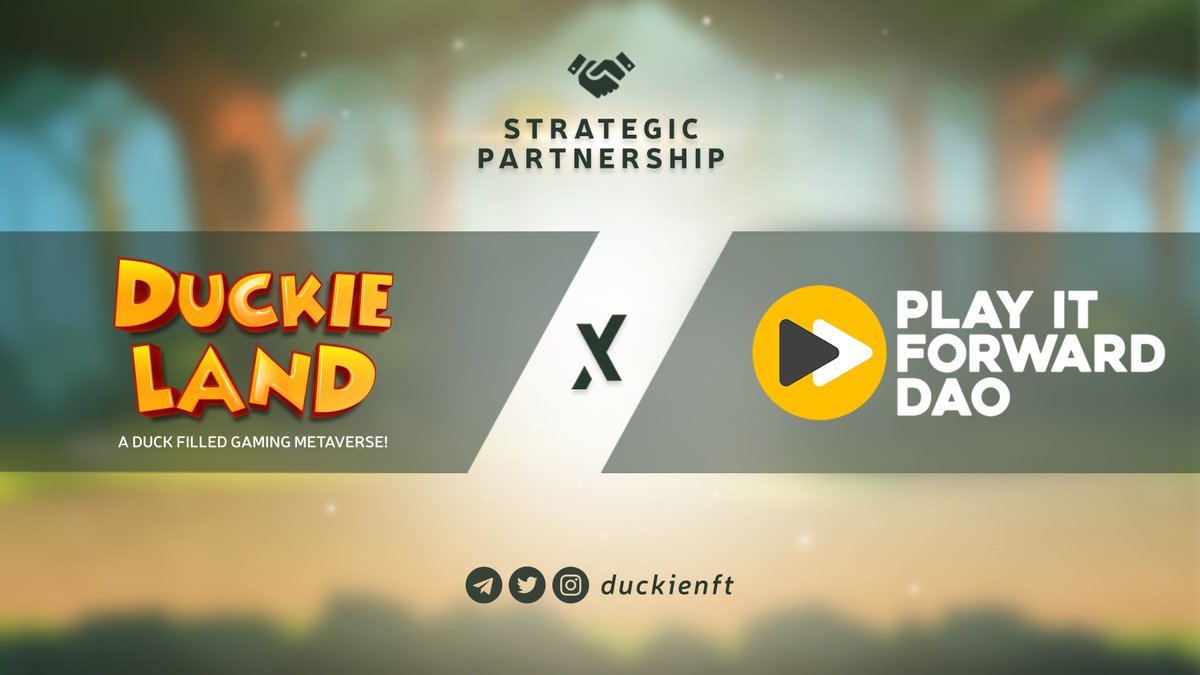 duckienft's tweet photo. 📢 Strategic Partnership Announcement 📢

🤝 Duckie Land is excited to announce a strategic partnership with @PIF_DAO 

🏢 The unique combination of a guild management platform (P2E Board) and a large-scale guild of 3,000+ scholars (PIF Guild)

Read: https://t.co/S18OVr0gDc https://t.co/BmlViORDVd