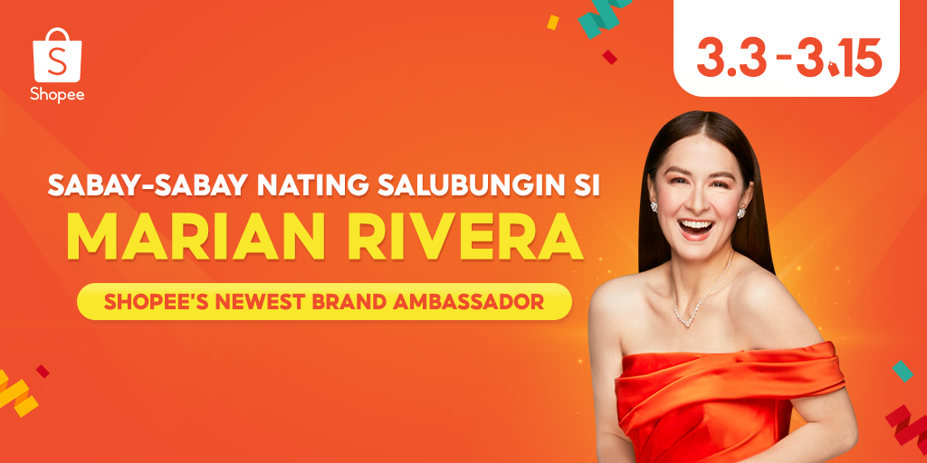 It's Shopee's 1st Mega Sale of The Year with Marian Rivera this 3.3 - 3.15!  