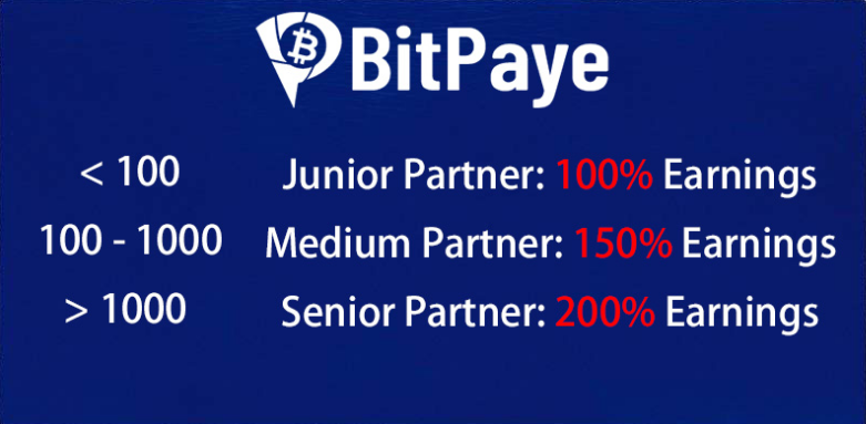 BitPaye_'s tweet photo. BitPaye Point Introduction:
Junior Partner: < 100 BitPaye Points
Medium Partner: 100 - 1000 BitPaye Points
Senior Partner: > 1000 BitPaye Points

#BitPaye, #crypto, #BTC, #Faucet, #PTC, #Shortlink, #Contest https://t.co/INTl33QUfT