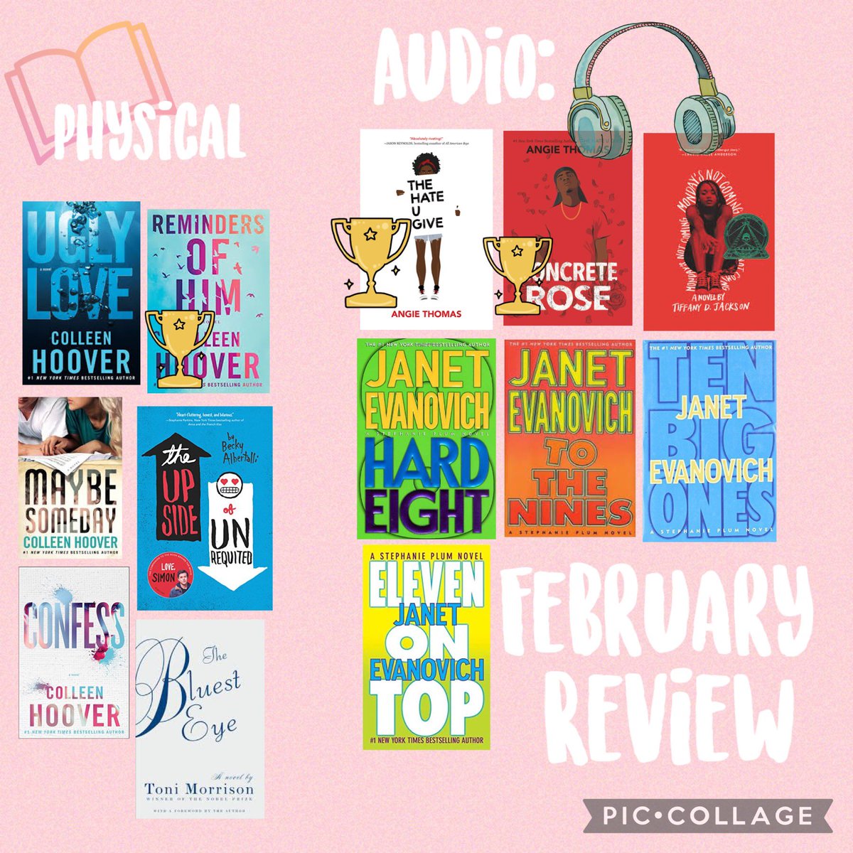 What’s your ‘to read’ list for the month? My February reads featured @colleenhoover @angiecthomas and @janetevanovich Top picks going to Reminders of Him, Concrete Rose, and The Hate U Give! #reading #read #monthlyrecap #goodreads #TBR https://t.co/YiDGEDHAl3