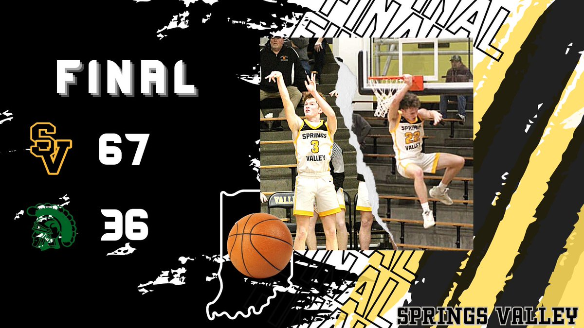 blackhawk_bball's tweet photo. FINAL
Sectional 64
Springs Valley 67
Wood Memorial 36
#emptythetank #dancinginmarch #teamwork
@JohnRHarrell https://t.co/JsGsq2L8d4