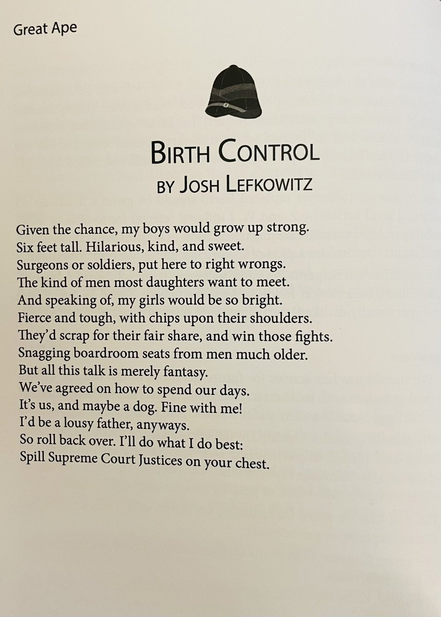 Here is another sonnet by yours truly - “Birth Control” Thank you to <a href="/GreatApeJournal/">Great Ape</a> for giving this one a home