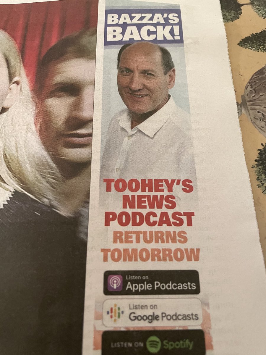 BarryToohey's tweet photo. We’re back…..our first Toohey’s News podcast will be out tomoz with the column returning in the paper and on-line on Saturday in the ⁦@newcastleherald⁩ https://t.co/8LthM3ySPk