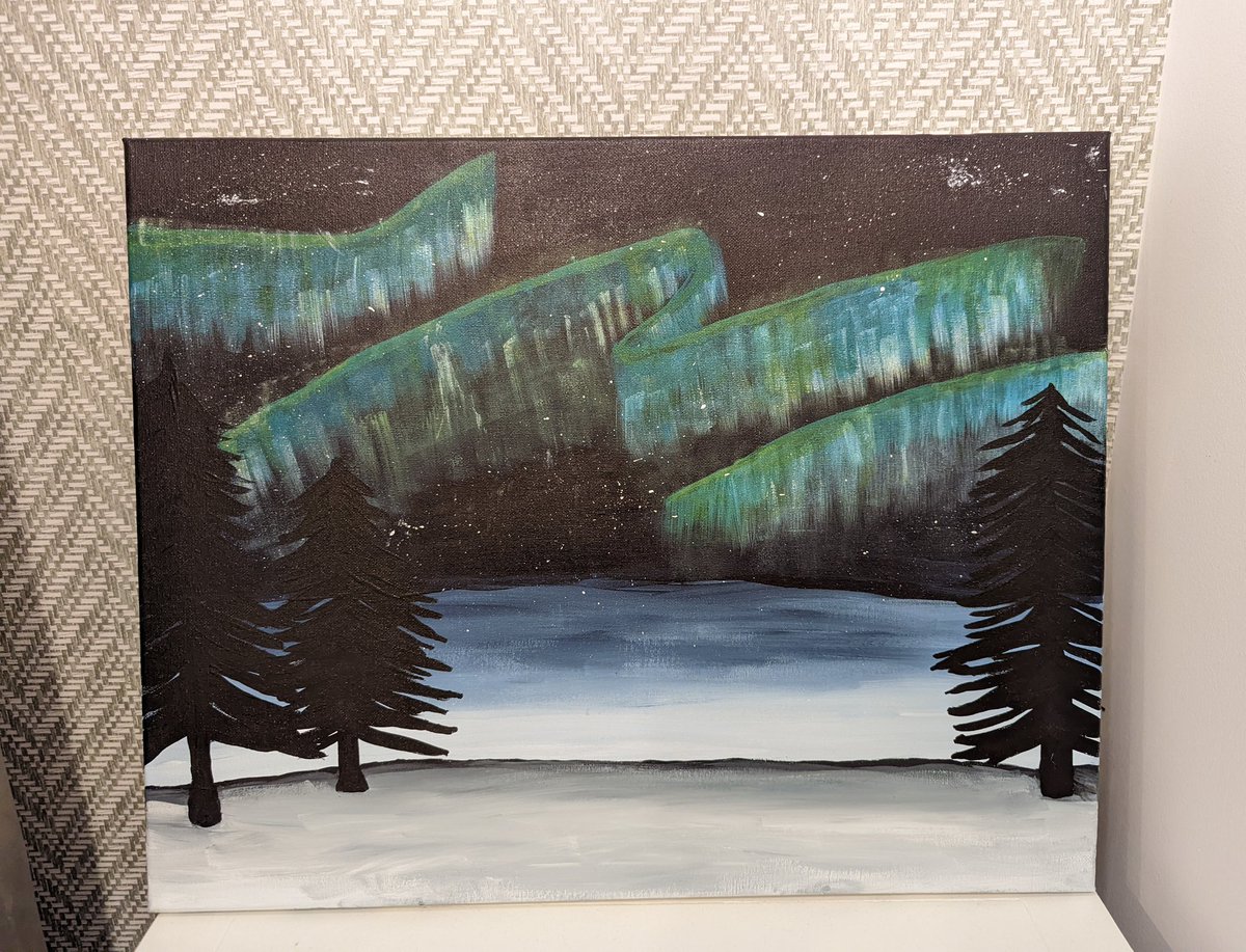 MindYourself_A's tweet photo. Thank you so much to @PaintCabin and @BrainInjuryTO for an amazing paint night!!! This painting class was the perfect forum for practicing #mindfulness, #creativity, and, perhaps most importantly, #acceptance of imperfections. These are our "cabin borealis" #paintings https://t.co/4IyRKQpG0i