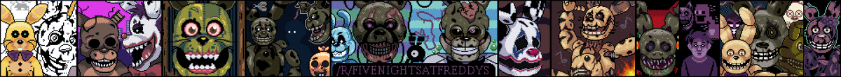 ThatBeamPopo's tweet photo. Today marks the 7th anniversary of Five Nights at Freddy's 3. 
To celebrate the anniversary of my favorite game in the series, here's the subreddit banner I did for March this year based on Springtrap material from the books, games, and merch that were released in the past year. https://t.co/tQsz2MQTRe