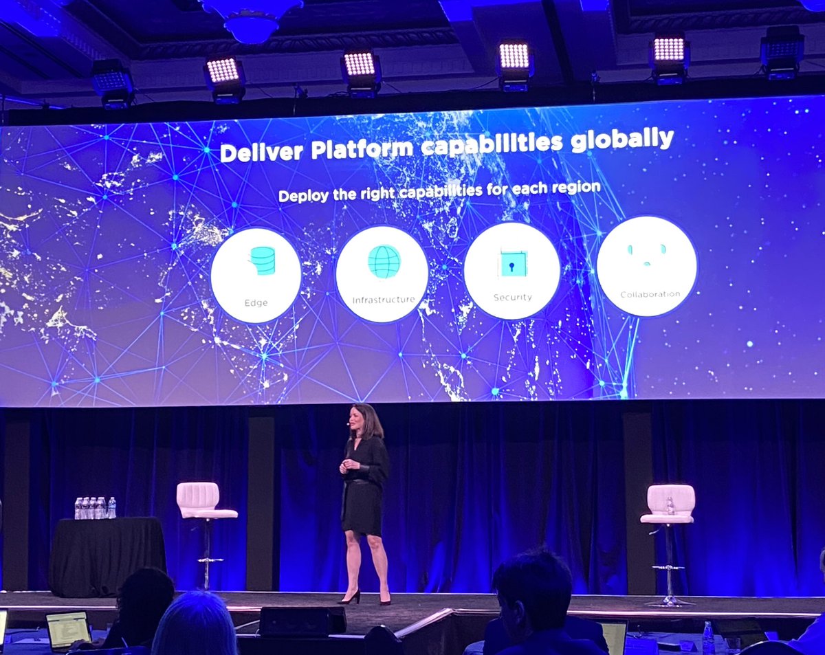 rspasquini's tweet photo. @LaurindaPang presenting the capabilities from @lumentechco and scale that allows it to provide the platform for digital services and applications globally #LumenAR https://t.co/q9TZTYVibR