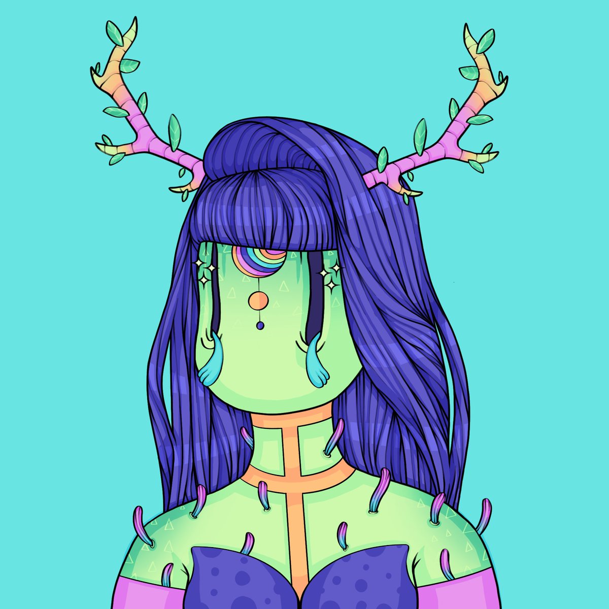 Meet <a href="/TheFoofees/">The Foofees</a> no.40 💜 A water element foundling and final member of this pod 🥰

Hop into discord and drop a 🎉 on the private sale raffle bot for the chance to collect her for 0.06  discord.gg/GE777aGf4n ✨

Her full fam is on <a href="/opensea/">OpenSea</a> opensea.io/collection/the… #OpenSeaNFT