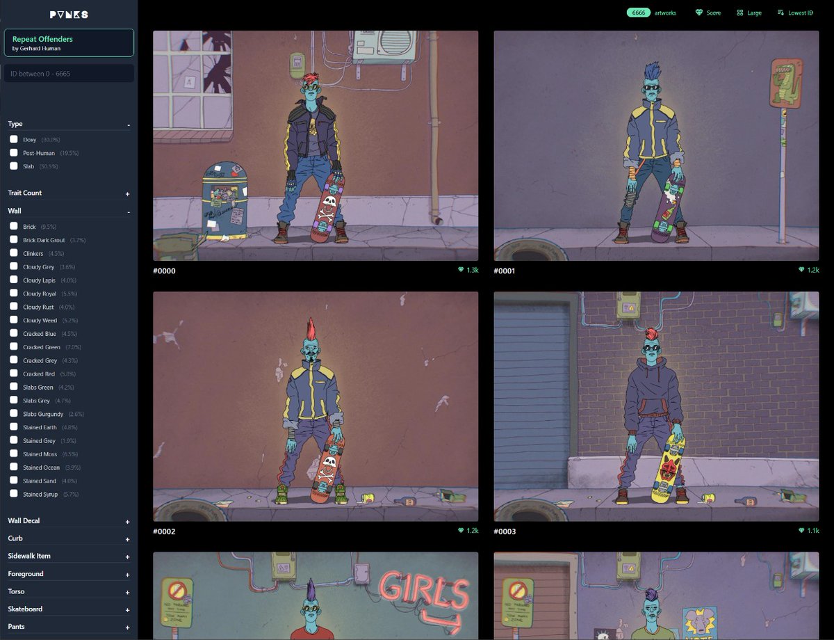 A gallery that befits the quality of the art...

With a "large" mode that allows you to see every detail.